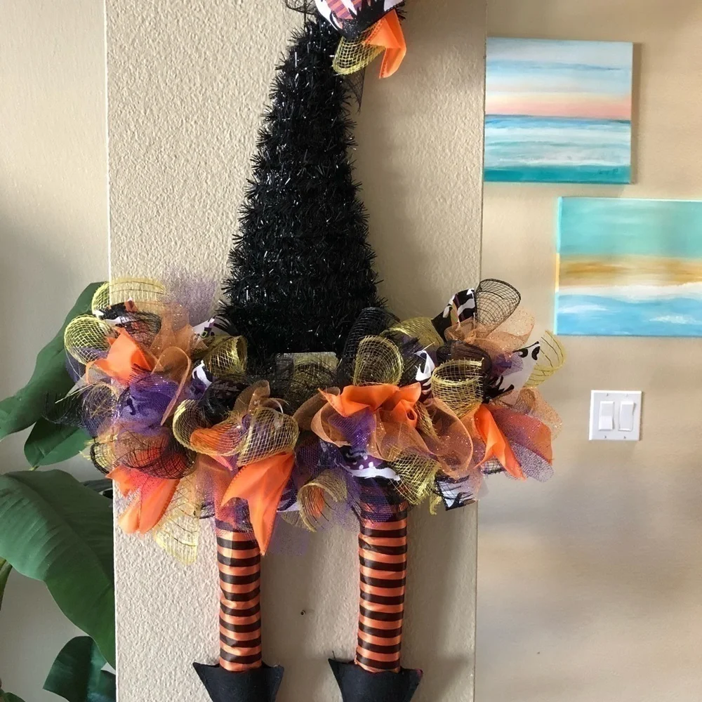 Halloween witch Door decor